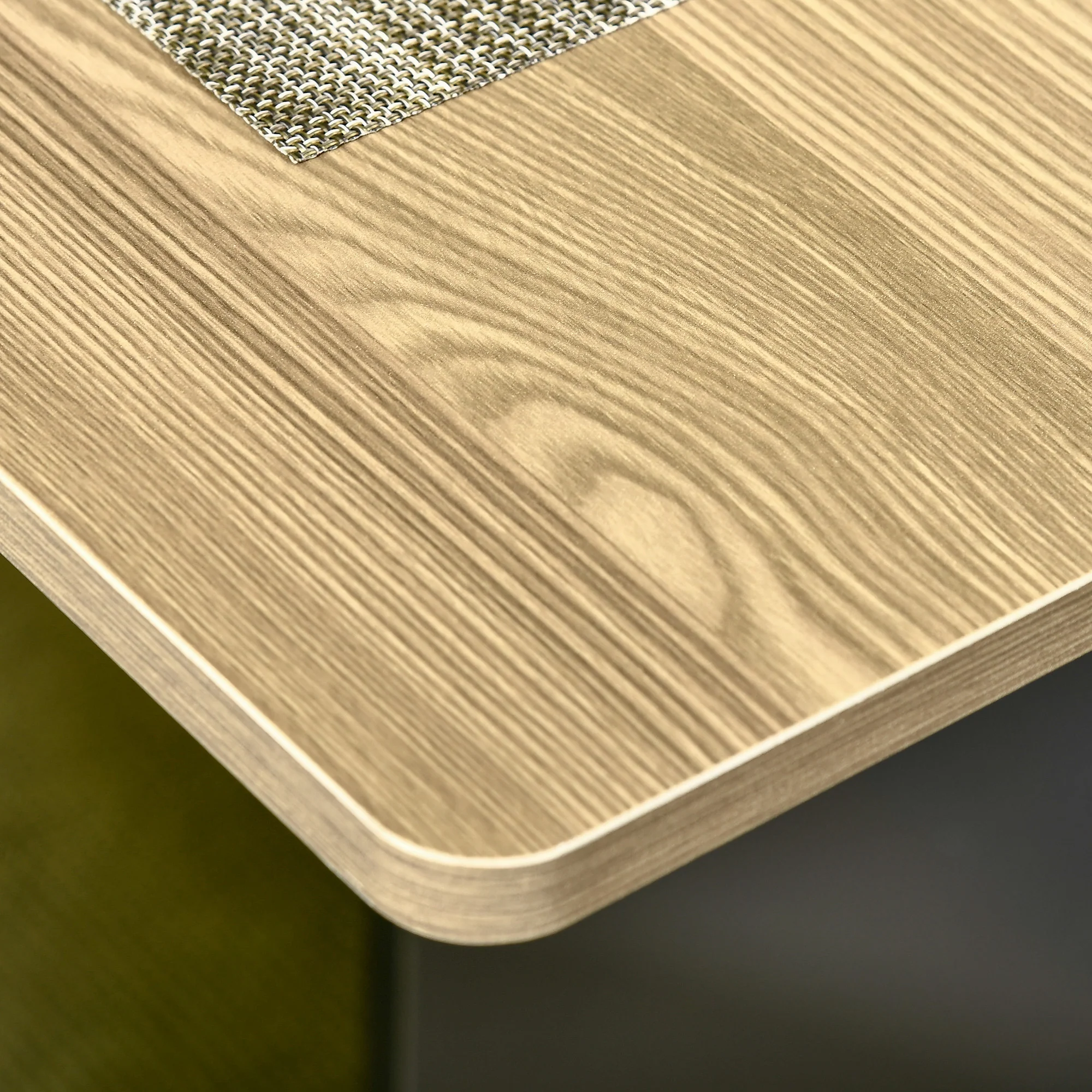 Table de salle à manger pliante sur roulettes avec rangement 2 tiroirs et 1 placard 76 x 140 x 74 cm gris et bois naturel - Image 9