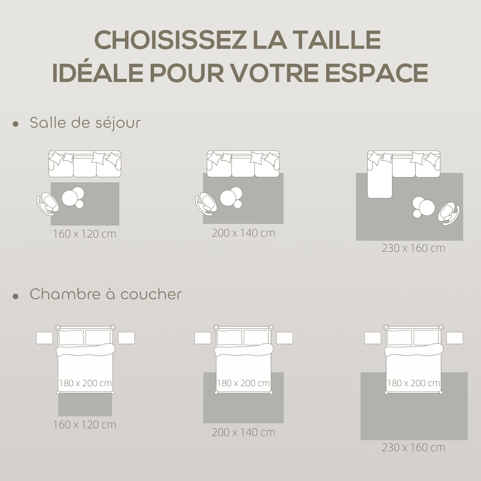 Tapis salon 160 x 120 cm, tapis à poils épais géométrique, moelleux et antidérapant, style moderne, pour salon, chambre à coucher, bureau, crème - Image 7